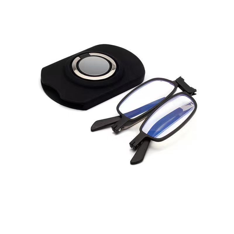 BLUE LIGHT READING GLASSES METAL SQUARE FOLDING GLASSES