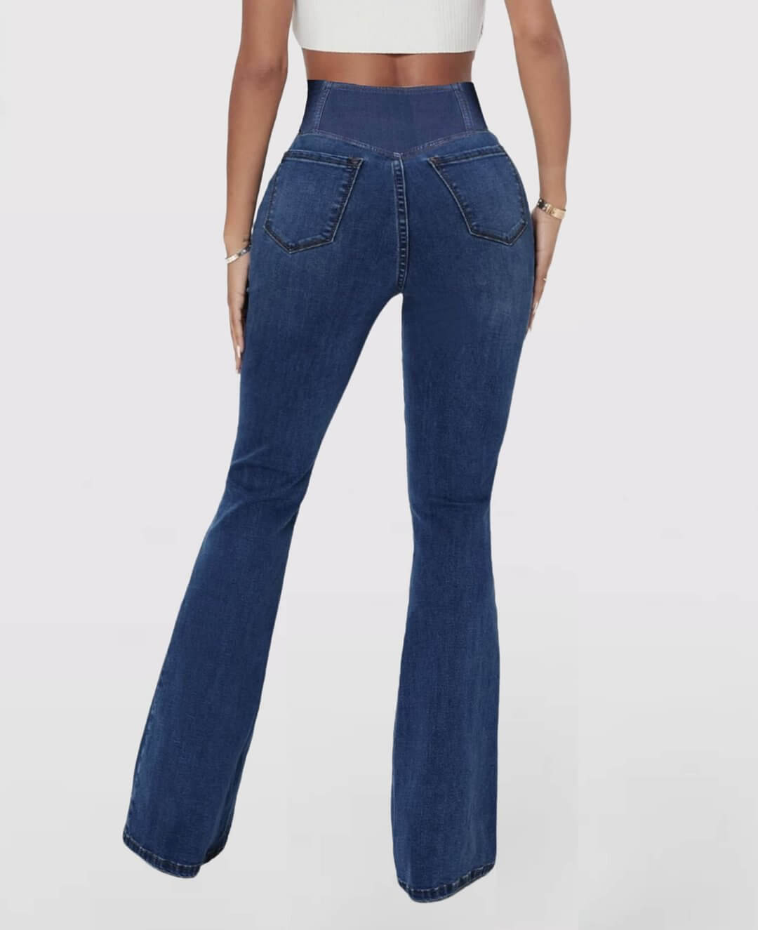 Stretchy Jeans High Waisted Crossover