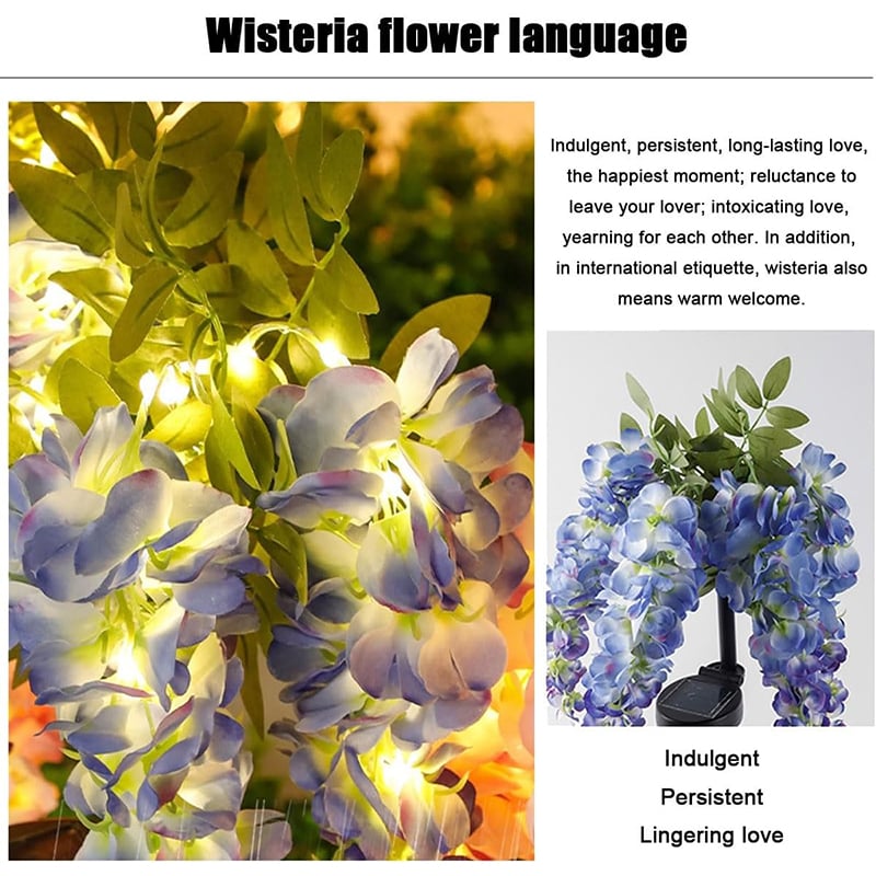 Waterproof Solar Wisteria Flower Landscape Lights