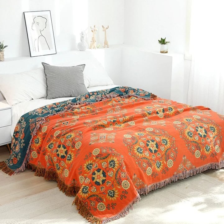 Cotton Queen Bedcover Sofa Blanket