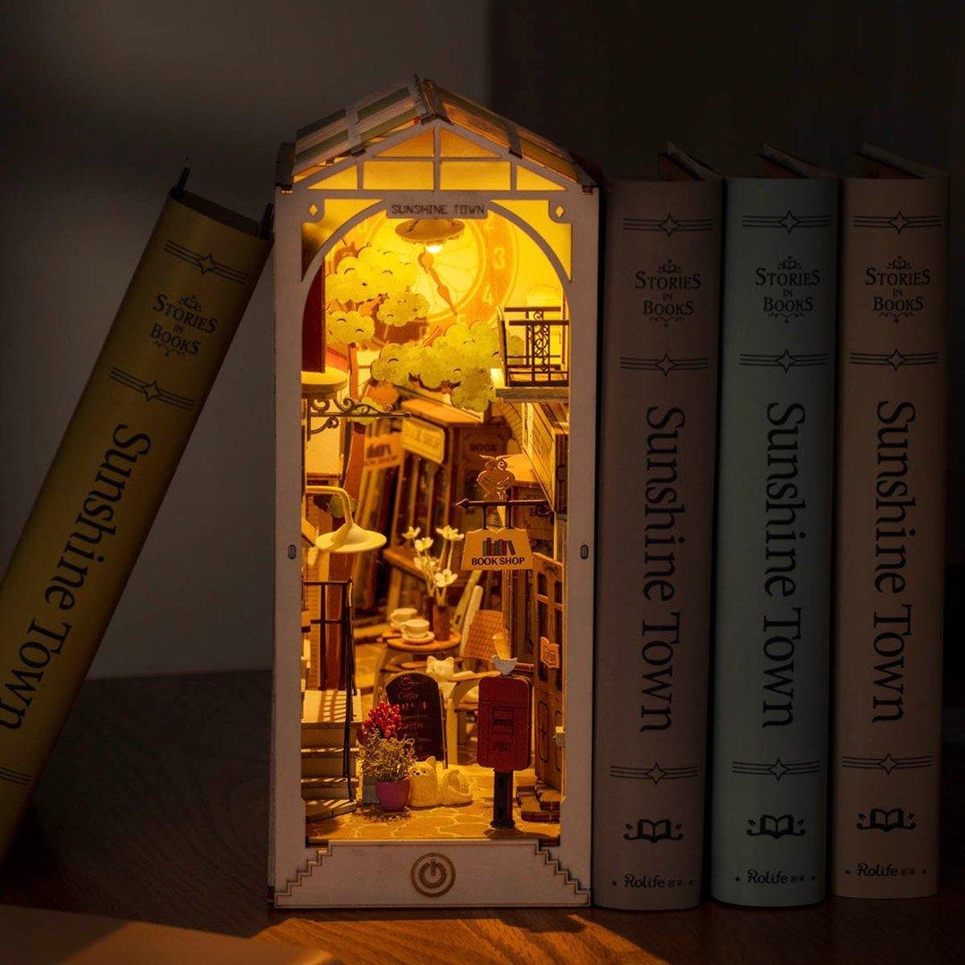 Sunshine Town Miniature Book Nook Shelf Insert