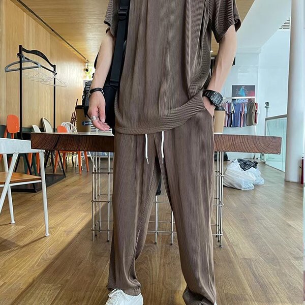 Ice Silk Male Casual Suit