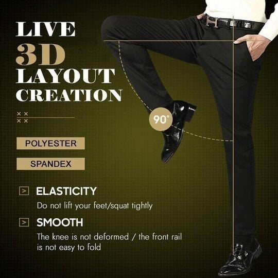 Men's Classic Pants with Good Elasticity