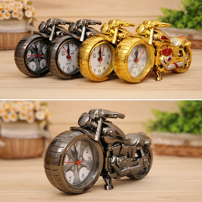 Creative retro motorcycle alarm clock