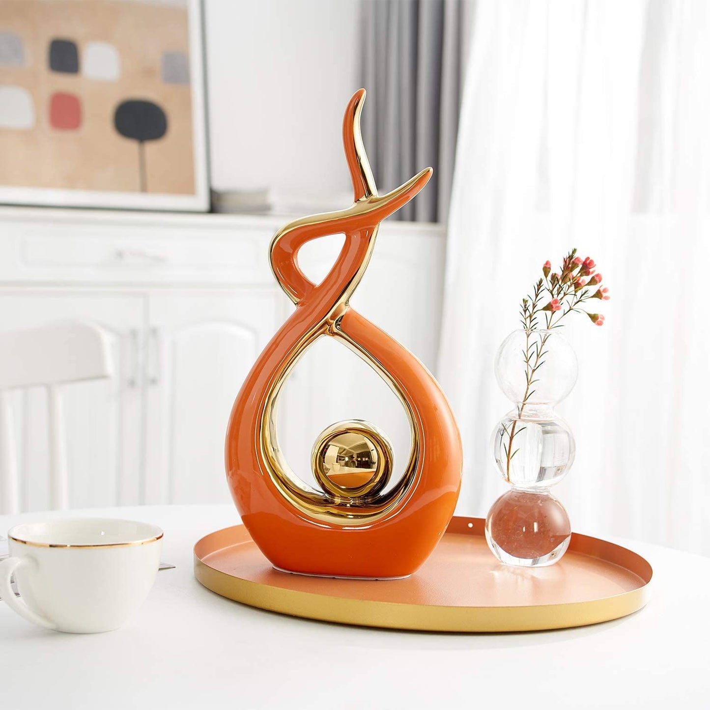 Modern Abstract Art Ceramic Statue