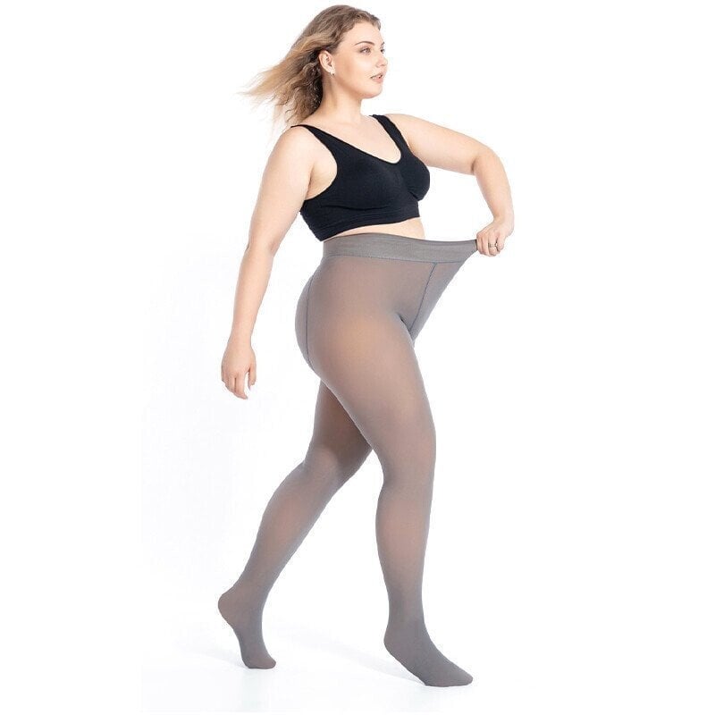 Translucent Thermal Plush Lined Stretch Leggings