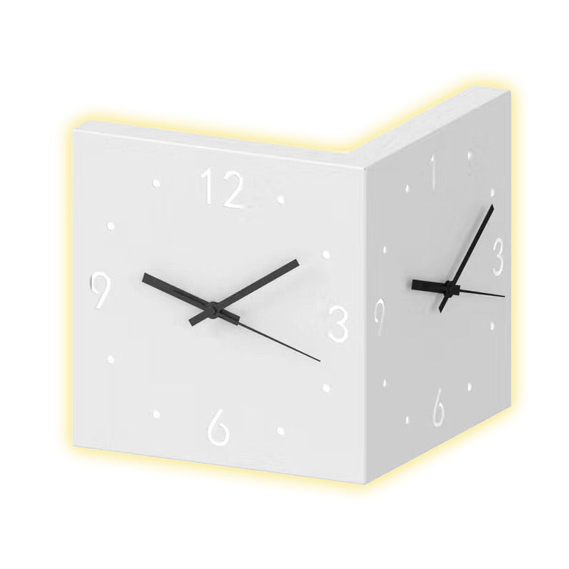 Automatic Induction 3D Double-Sided Corner Wall Clock