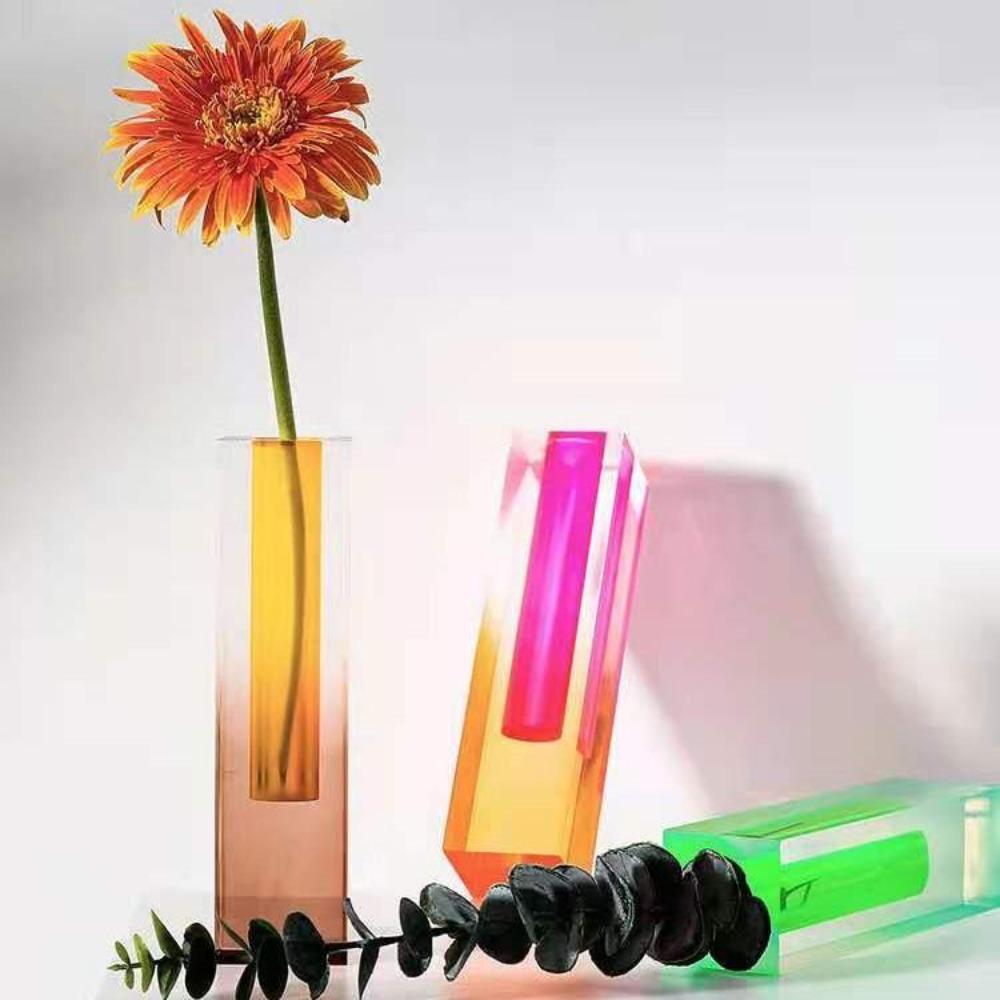 Neon Acrylic Pipe Vase Set (4pcs)