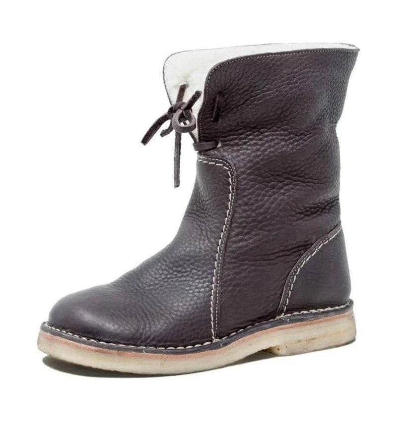 Vintage Buttery-Soft Waterproof Wool Lining Boots