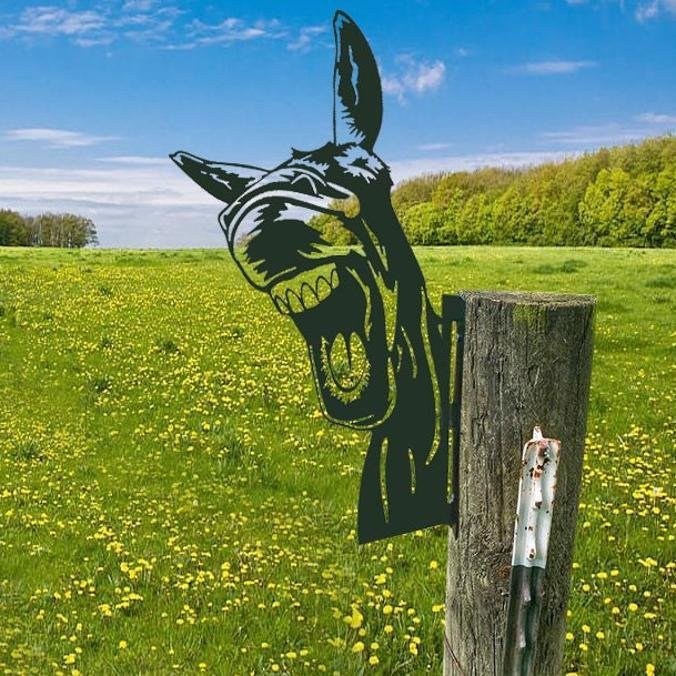 Farm Peeping Animal Metal Art