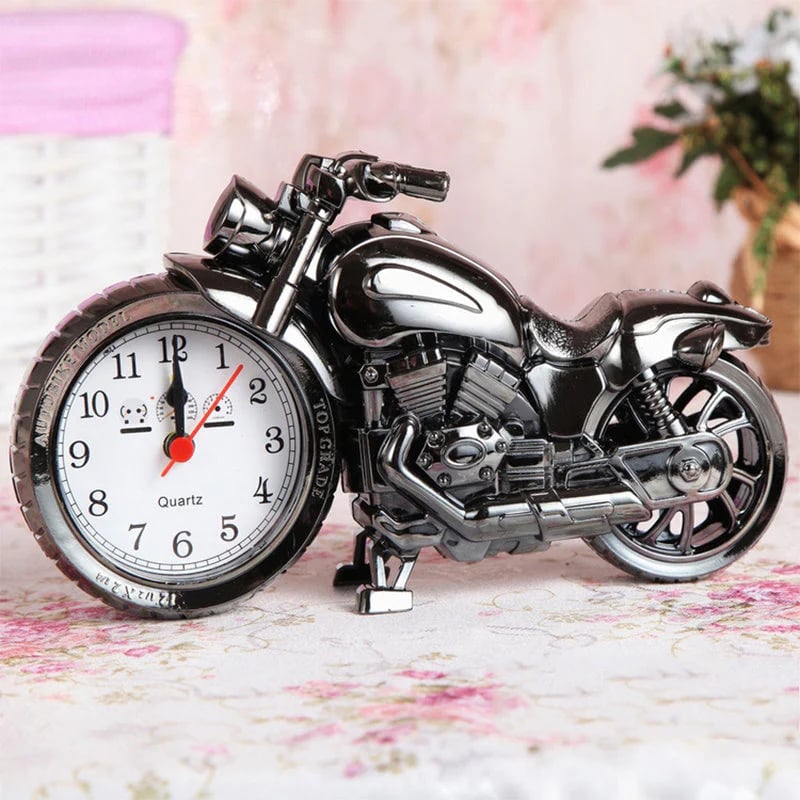 Creative retro motorcycle alarm clock