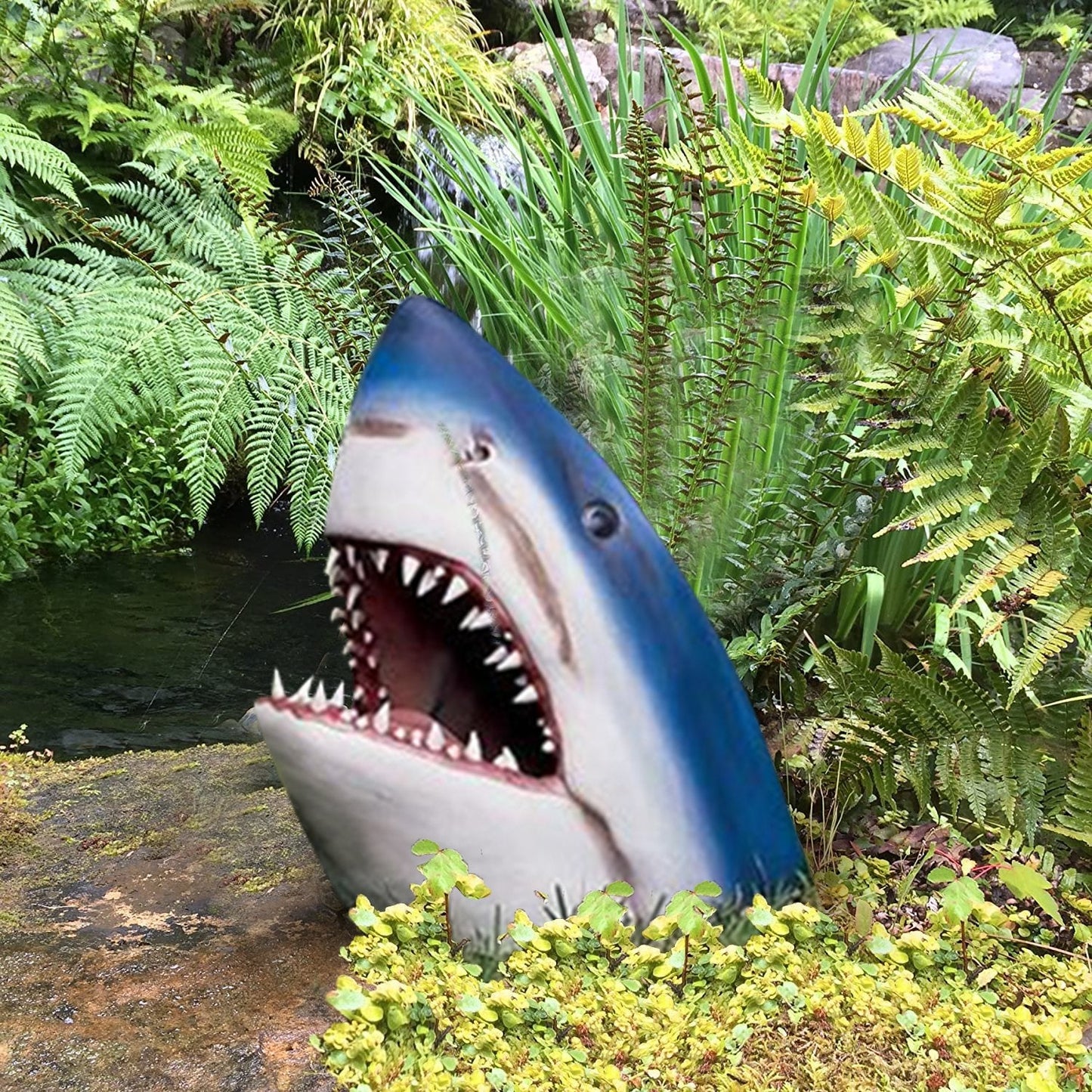 Great White Shark Garden Art