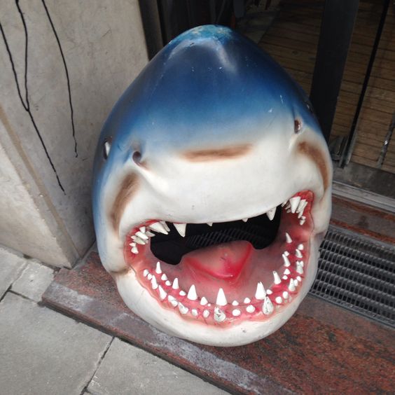 Great White Shark Garden Art