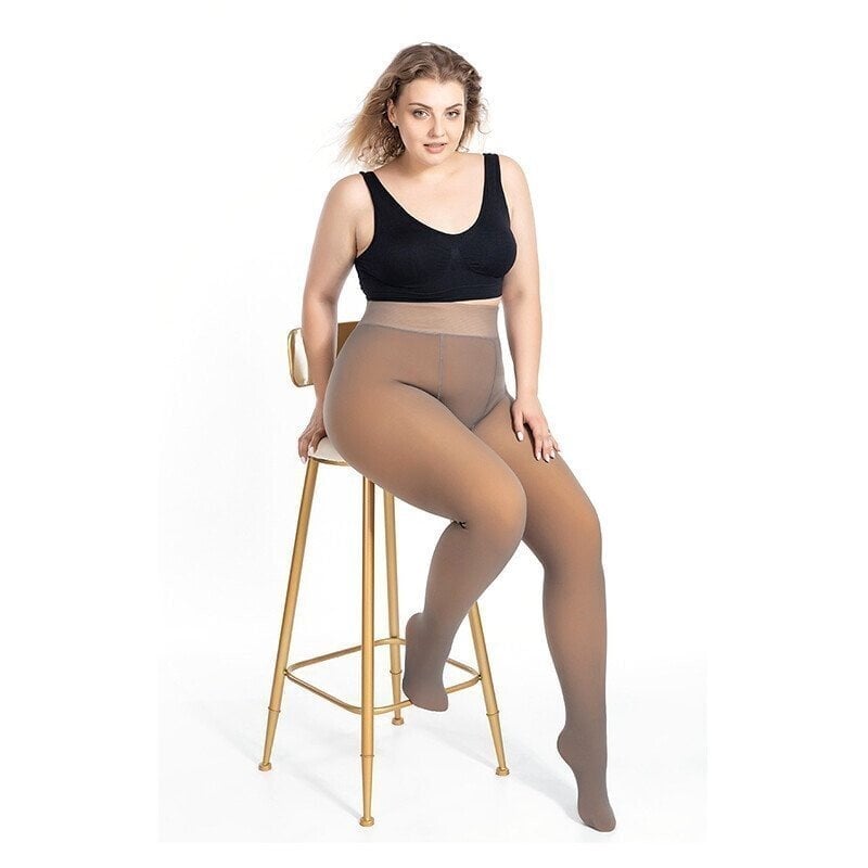 Translucent Thermal Plush Lined Stretch Leggings