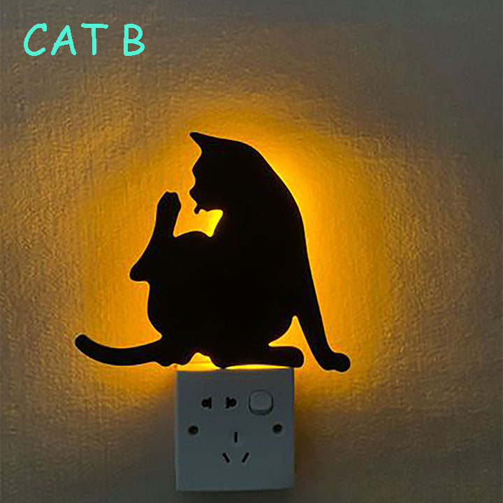 3D Sound Control Cat Wall Lamp