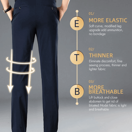 Men's Classic Pants with Good Elasticity