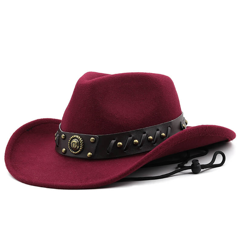 Gentleman Leather Buckle Hat