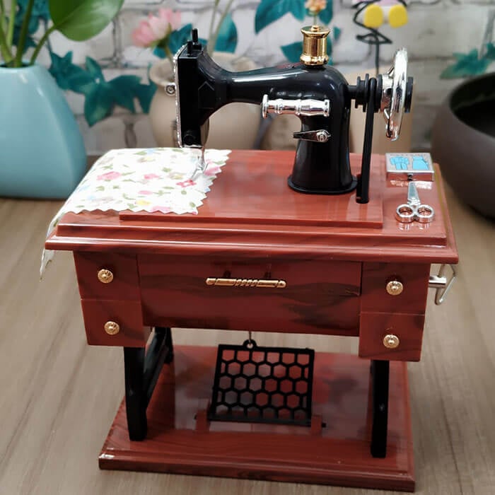 Premium Sewing Machine Music Box