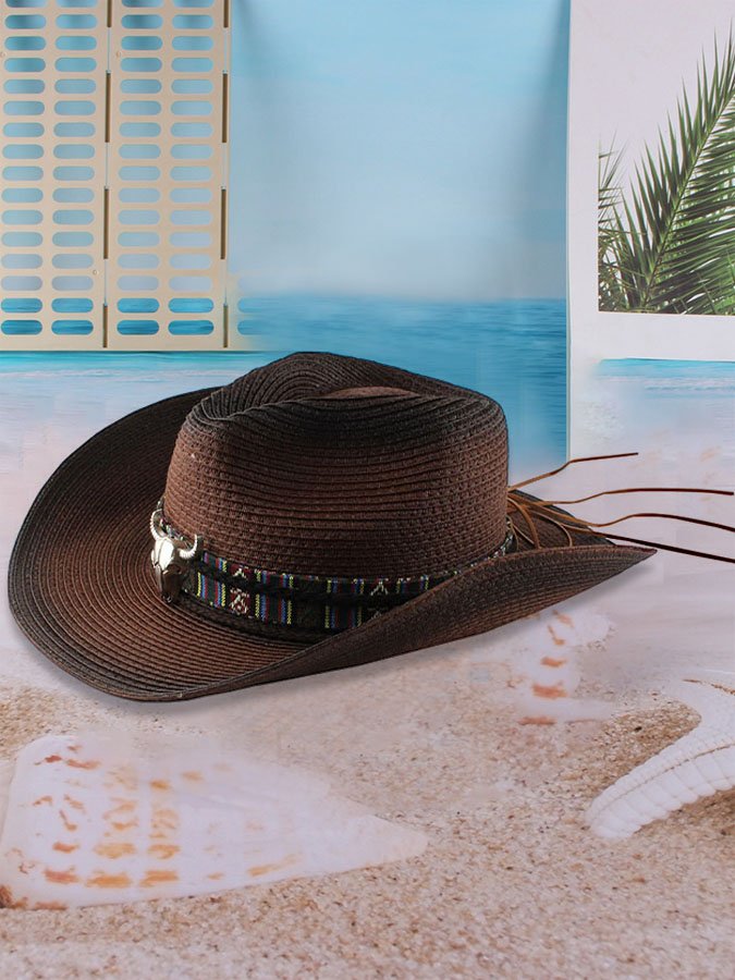 Western Cowboy Ethnic Straw Hat