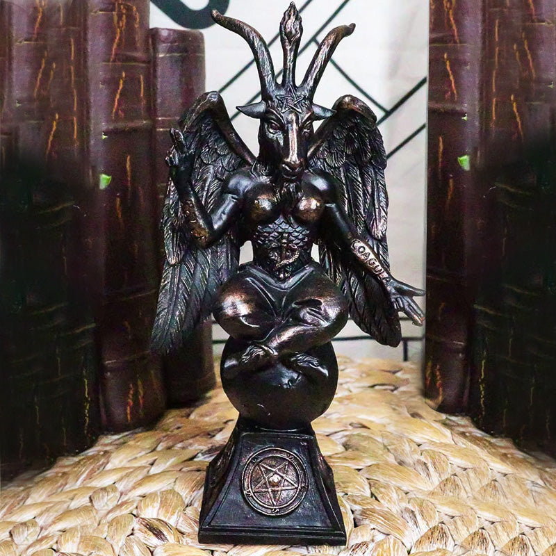 Ebros Gift Church of Satan Sabbatic Goat Idol Baphomet Resin Statue