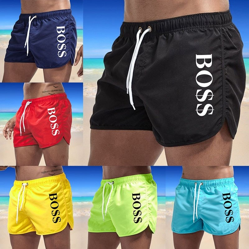 Mens Swim Shorts Summer Colorful Swimwear