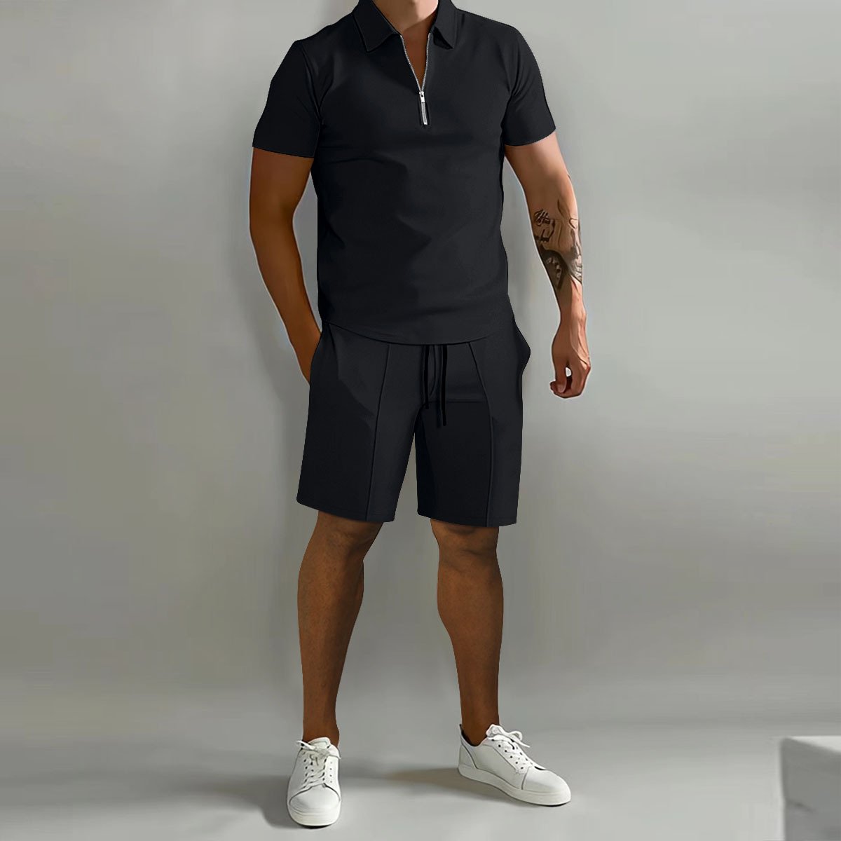 🔥NEW UPGRADE🔥Men's Casual Polo Shirt and Shorts Set