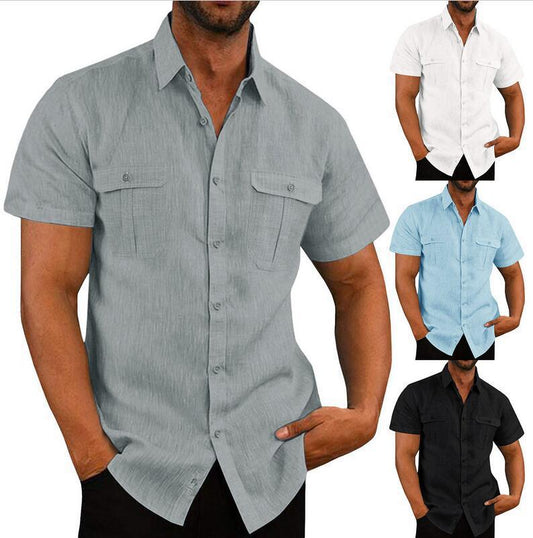 Stretch Short Sleeve Shirt with Pockets