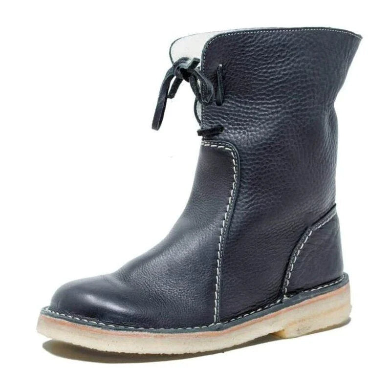 Vintage Buttery-Soft Waterproof Wool Lining Boots