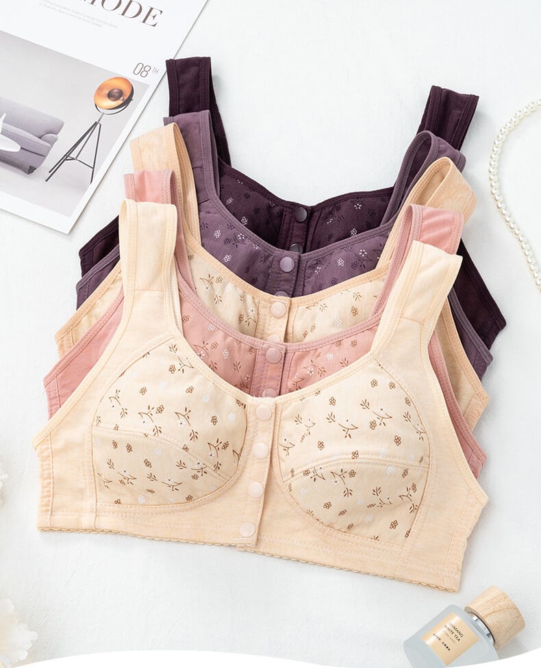 New Printed Front Button Bra