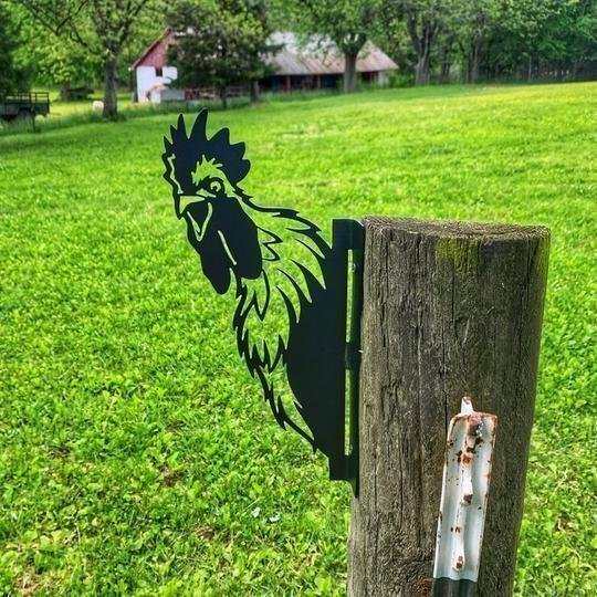 Farm Peeping Animal Metal Art