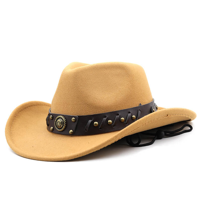 Gentleman Leather Buckle Hat