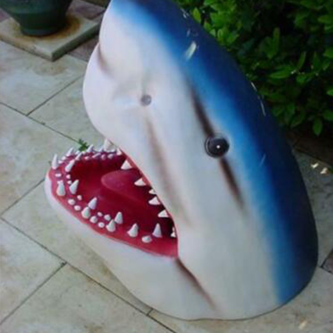 Great White Shark Garden Art