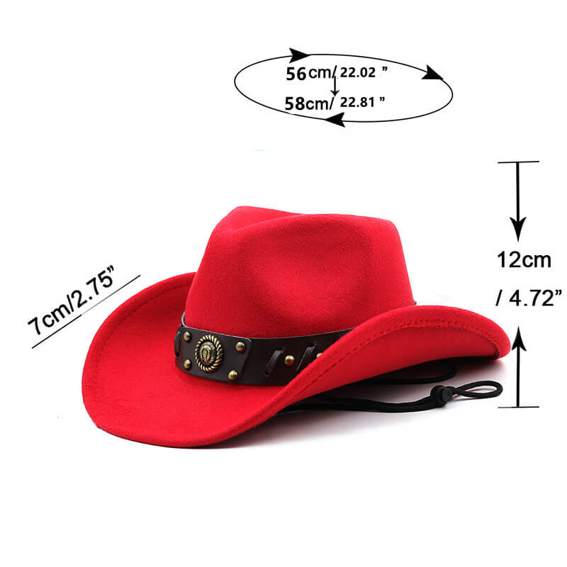 Gentleman Leather Buckle Hat