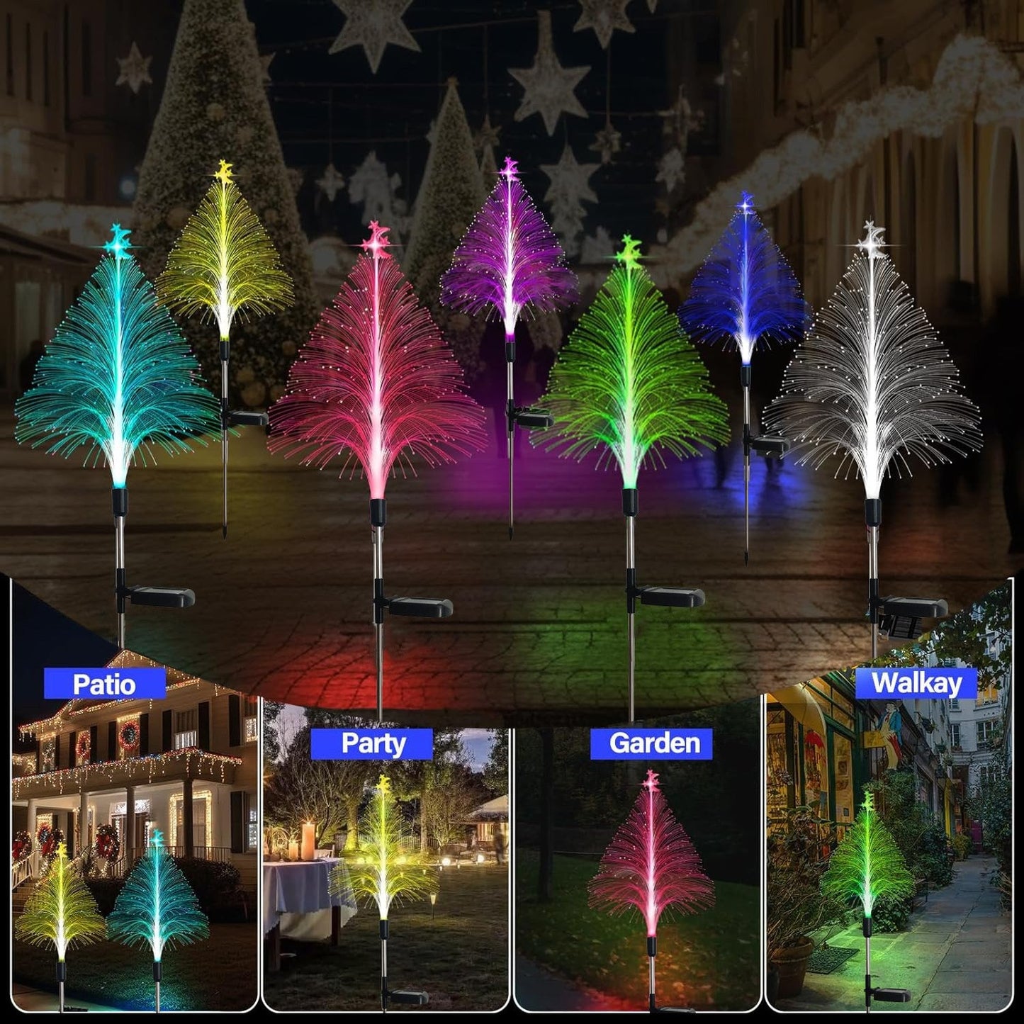 🎄Luces Solares de Árboles de Navidad que Cambian de 7 Colores🎄