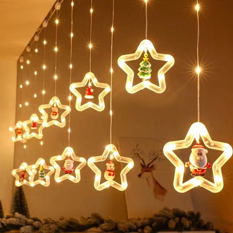 🎅Christmas Sale🎁2023 New Christmas Window Curtain Lights