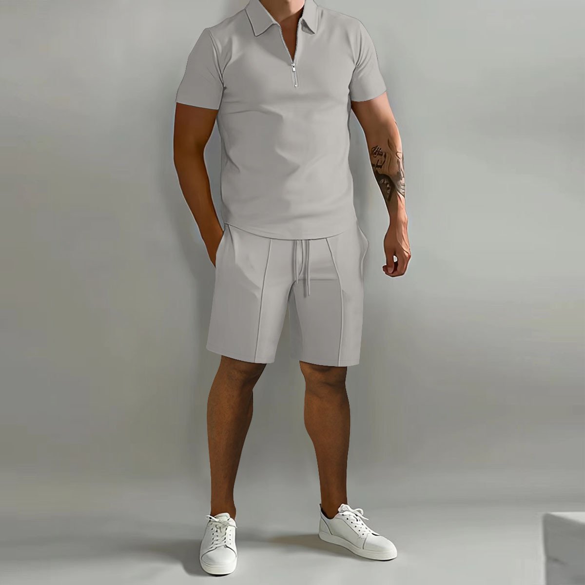 🔥NEW UPGRADE🔥Men's Casual Polo Shirt and Shorts Set