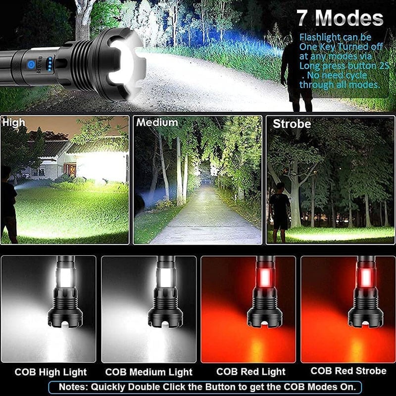 🔥Hot SALE🔥 - LED Rechargeable Tactical Laser Flashlight