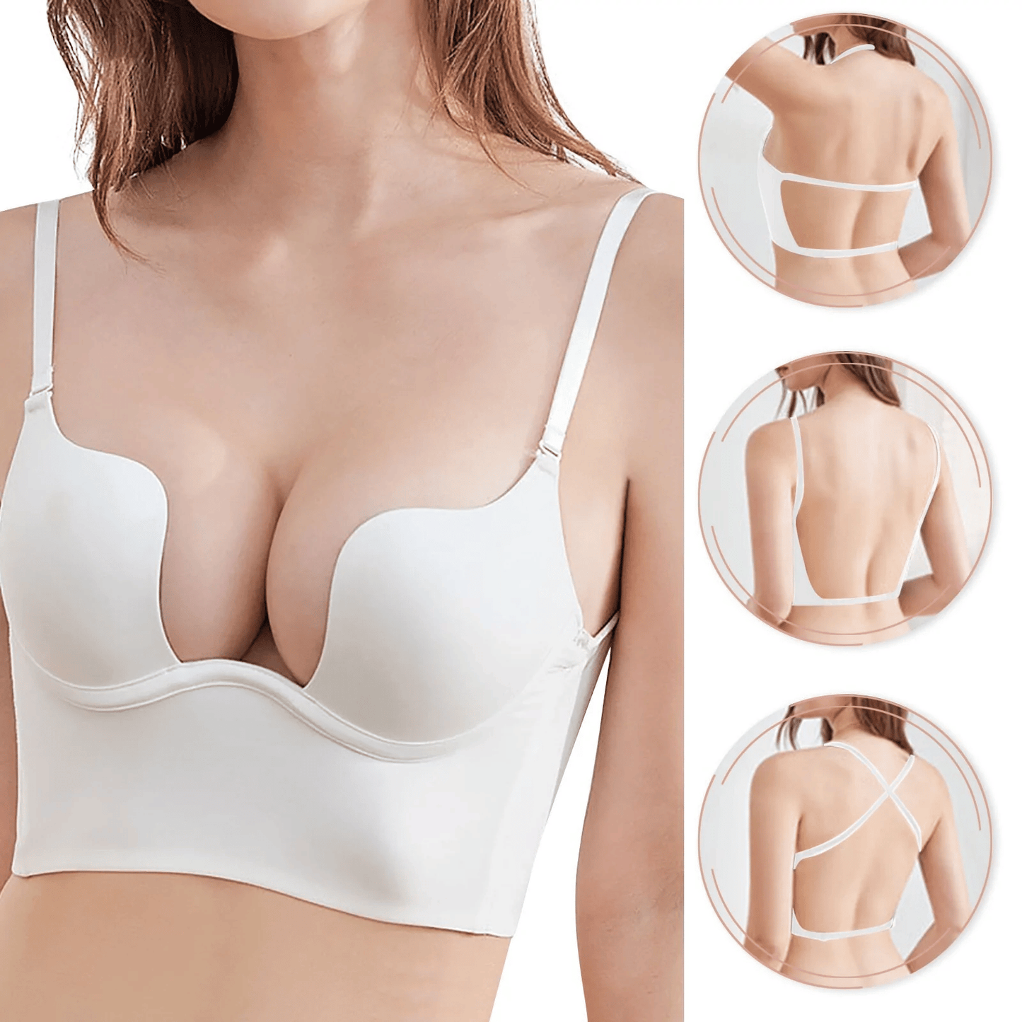 Push Up Wireless Wire U Shaped Bras