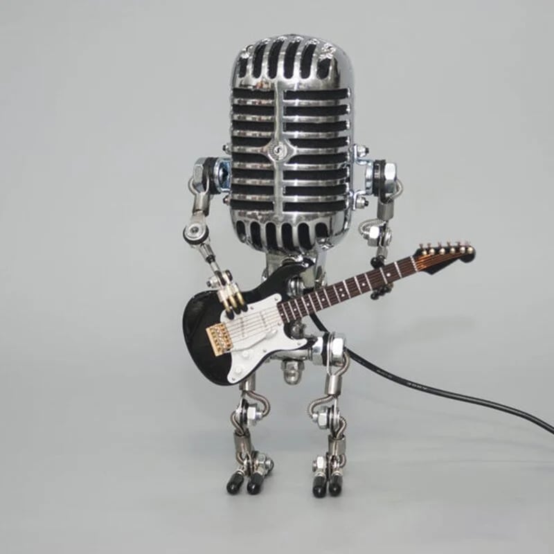 Vintage Metal Microphone Robot Desk Lamp🎸