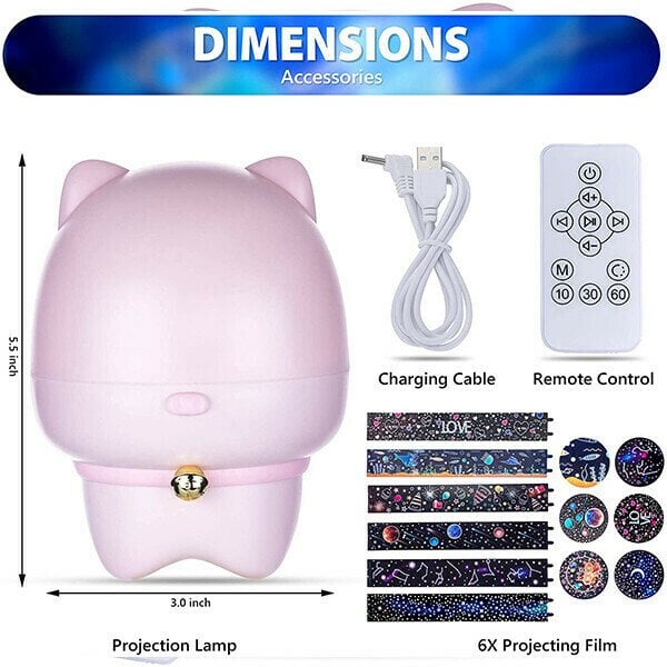 Creative Cute Pet Bluetooth Audio Projection Lamp