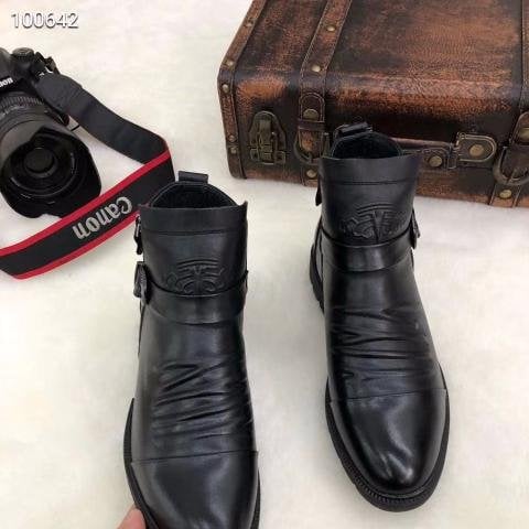 🔥 Men Hand Embossed Zipper Martin Boots