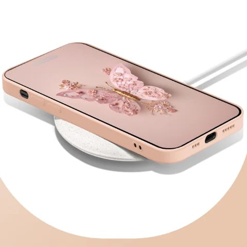 🔥 Flat 3D Butterfly Pattern Glass Cover Compatible with iPhone