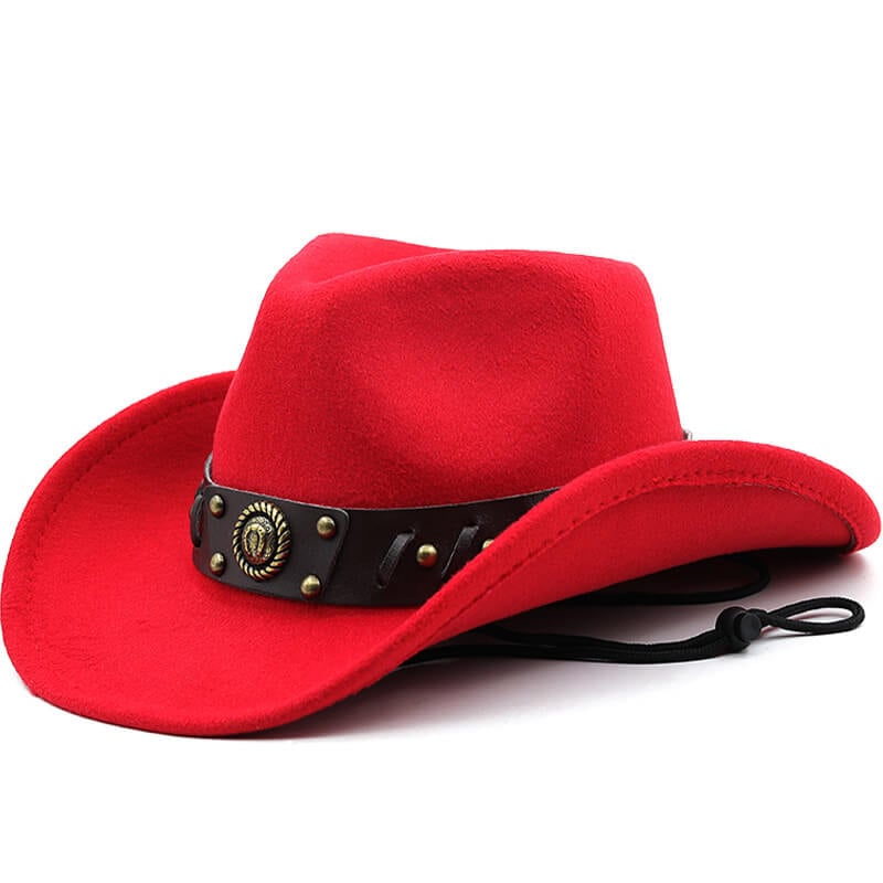 Gentleman Leather Buckle Hat