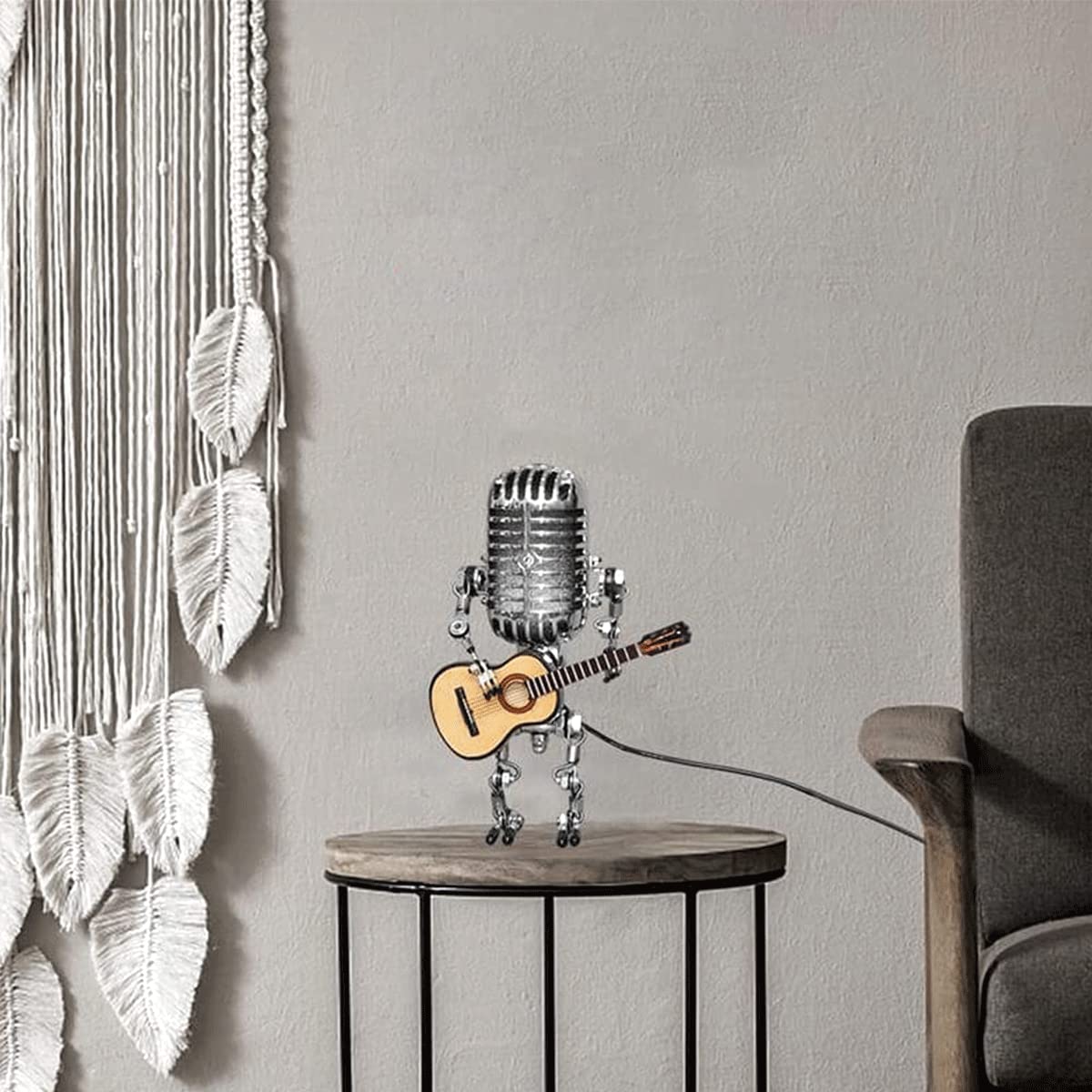 Vintage Metal Microphone Robot Desk Lamp🎸