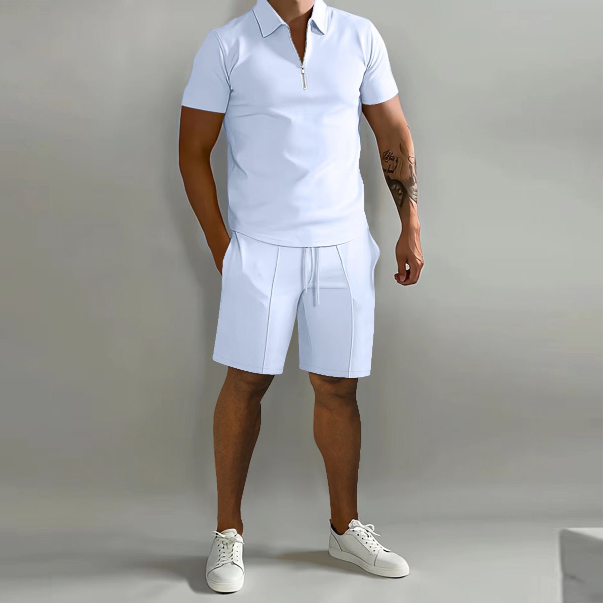 🔥NEW UPGRADE🔥Men's Casual Polo Shirt and Shorts Set