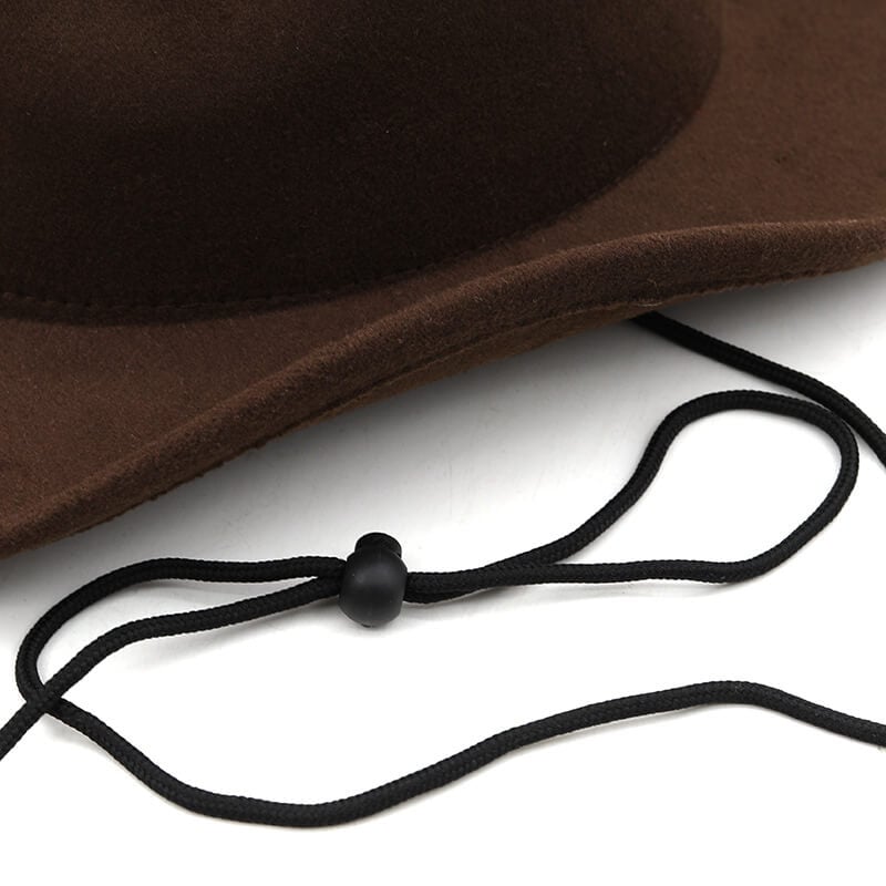 Gentleman Leather Buckle Hat