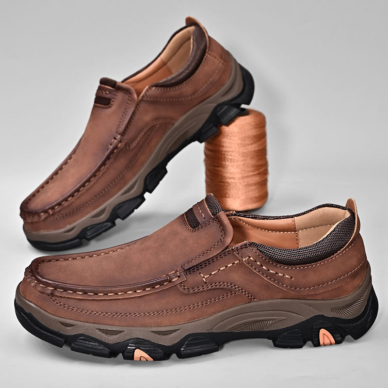 🎄Men's Orthopedic Walking Shoes Genuine Leather Slip On Loafers