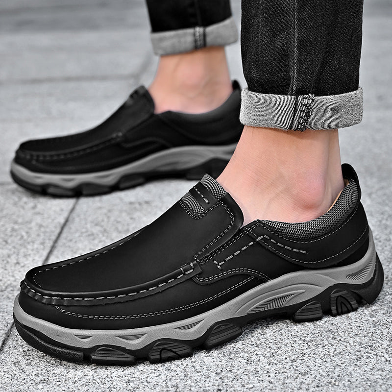 🎄Men's Orthopedic Walking Shoes Genuine Leather Slip On Loafers