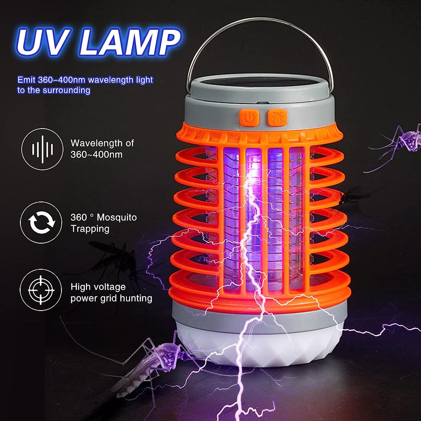 ✨2023 Multifunctional Solar camping Mosquito Killer Lamp