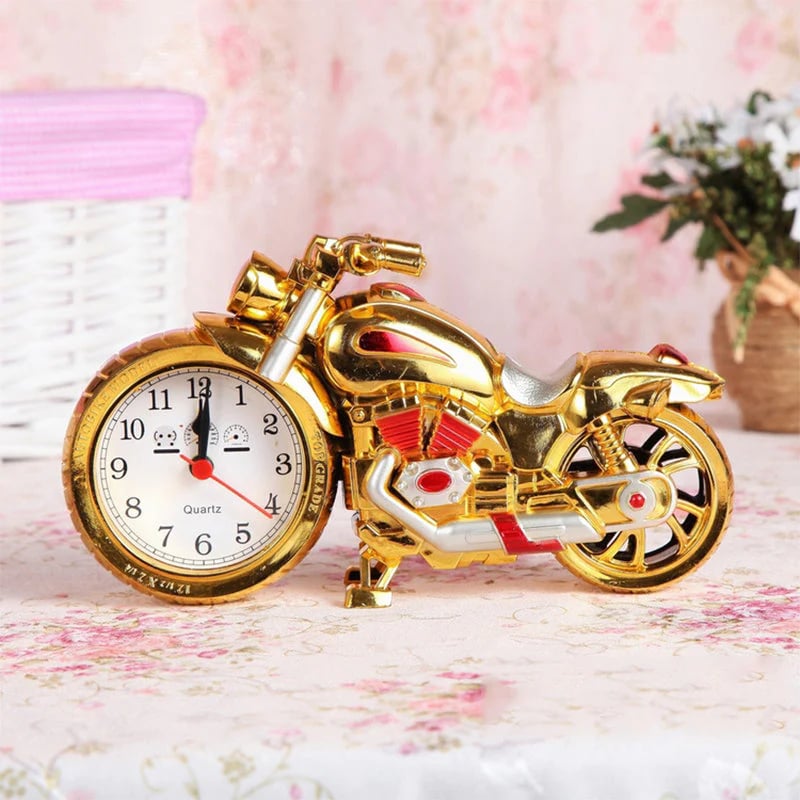 Creative retro motorcycle alarm clock